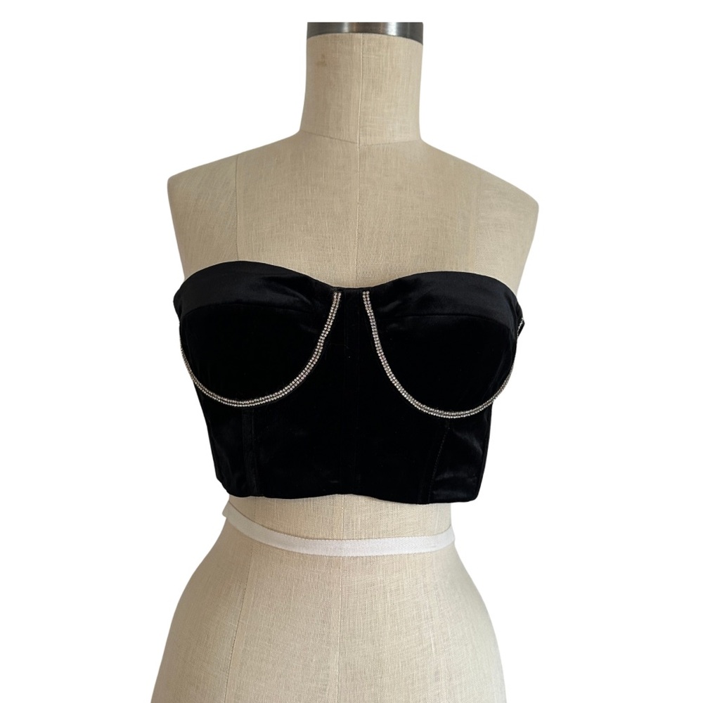 Bronx & Banco Black Strapless Bustier - size M